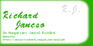richard jancso business card