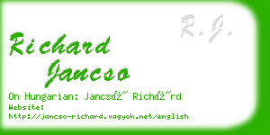 richard jancso business card